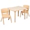 Flash Furniture Rectangle 21.875 W, 26.625 L, 23.5 H, Plastic, Steel, Brown YU-YCY-098-0032-RECT-TBL-NAT-GG - alternate 5